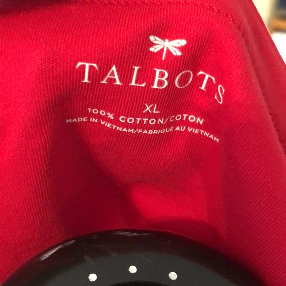 Talbots size XL cherry red cotton sheath dress - Picture 3 of 3